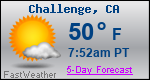 Weather Forecast for Challenge, CA