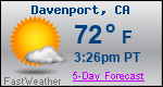 Weather Forecast for Davenport, CA