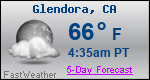 Weather Forecast for Glendora, CA