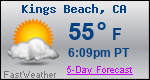 Weather Forecast for Kings Beach, CA