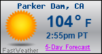 Weather Forecast for Parker Dam, CA