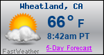Weather Forecast for Wheatland, CA