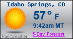 Weather Forecast for Idaho Springs, CO