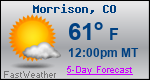 Weather Forecast for Morrison, CO