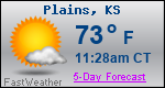 Weather Forecast for Plains, KS