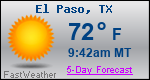 Weather Forecast for El Paso, TX