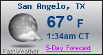 Weather Forecast for San Angelo, TX