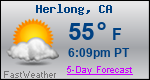 Weather Forecast for Herlong, CA