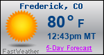 Weather Forecast for Frederick, CO