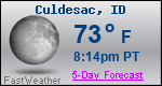 Weather Forecast for Culdesac, ID