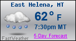 Weather Forecast for East Helena, MT