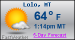 Weather Forecast for Lolo, MT