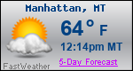Weather Forecast for Manhattan, MT