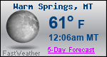 Weather Forecast for Warm Springs, MT