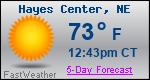 Weather Forecast for Hayes Center, NE