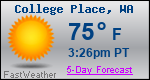 Weather Forecast for College Place, WA