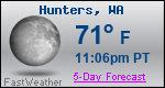 Weather Forecast for Hunters, WA