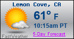 Weather Forecast for Lemon Cove, CA