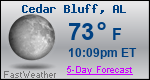 Weather Forecast for Cedar Bluff, AL