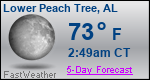 Weather Forecast for Lower Peach Tree, AL