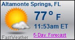 Weather Forecast for Altamonte Springs, FL
