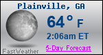 Weather Forecast for Plainville, GA
