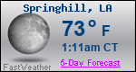 Weather Forecast for Springhill, LA
