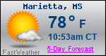 Weather Forecast for Marietta, MS