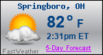 Weather Forecast for Springboro, OH