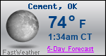Weather Forecast for Cement, OK