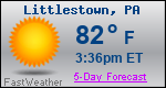 Weather Forecast for Littlestown, PA