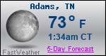 Weather Forecast for Adams, TN