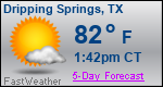 Weather Forecast for Dripping Springs, TX