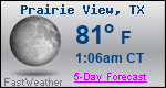 Weather Forecast for Prairie View, TX