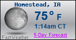 Weather Forecast for Homestead, IA