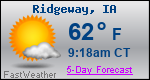 Weather Forecast for Ridgeway, IA