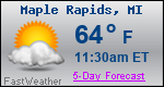 Weather Forecast for Maple Rapids, MI