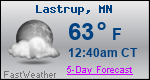 Weather Forecast for Lastrup, MN
