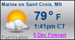 Weather Forecast for Marine on Saint Croix, MN