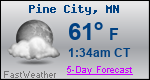 Weather Forecast for Pine City, MN