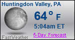 Weather Forecast for Huntingdon Valley, PA
