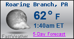 Weather Forecast for Roaring Branch, PA