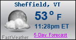 Weather Forecast for Sheffield, VT