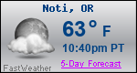 Weather Forecast for Noti, OR
