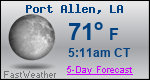 Weather Forecast for Port Allen, LA