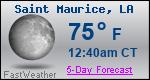 Weather Forecast for Saint Maurice, LA