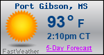 Weather Forecast for Port Gibson, MS