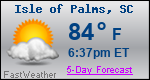 Weather Forecast for Isle of Palms, SC