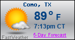 Weather Forecast for Como, TX