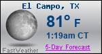 Weather Forecast for El Campo, TX